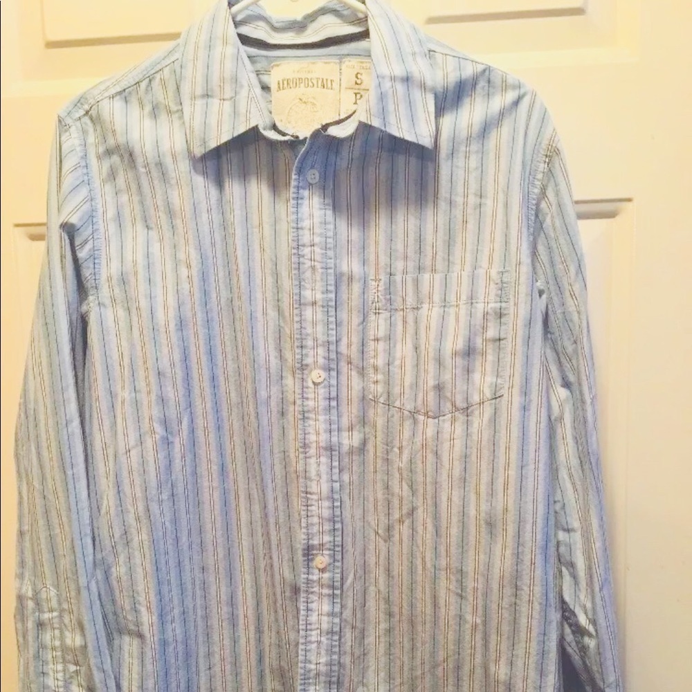 Aeropostale striped men’s button down size s
